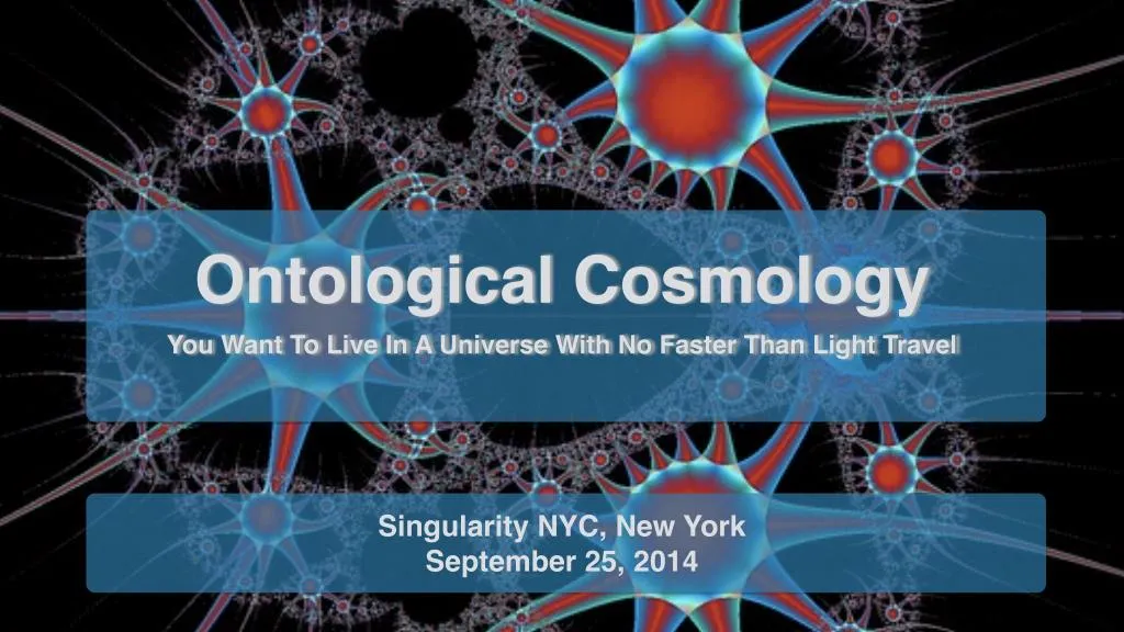ontological cosmology n.