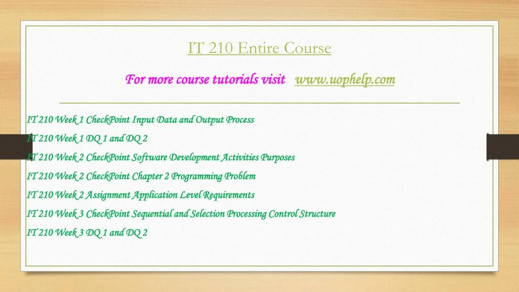 it 210 checkpoint sequential and selection processing control structure it 210 checkpoint sequential and selection processing control structure