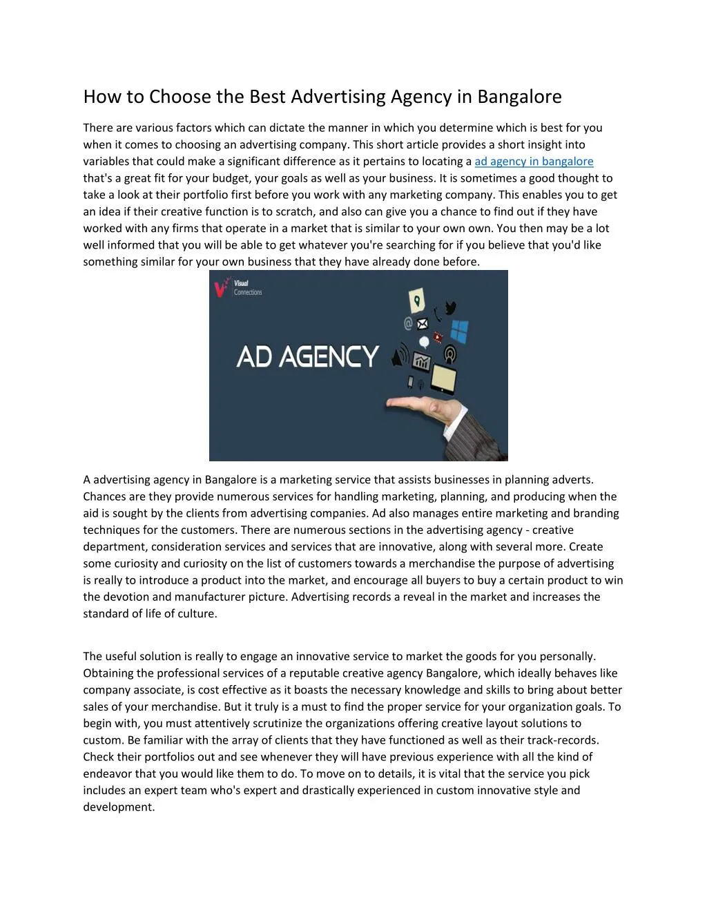 how to choose the best advertising agency n.
