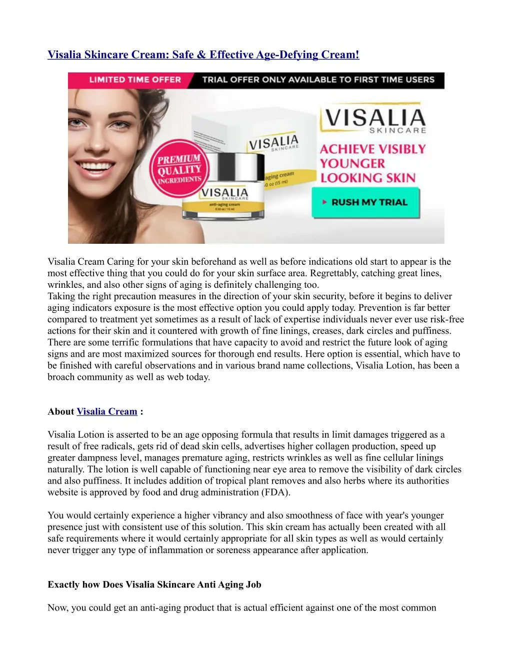 PPT Visalia Skincare Cream Safe & Effective AgeDefying Cream! PowerPoint Presentation ID