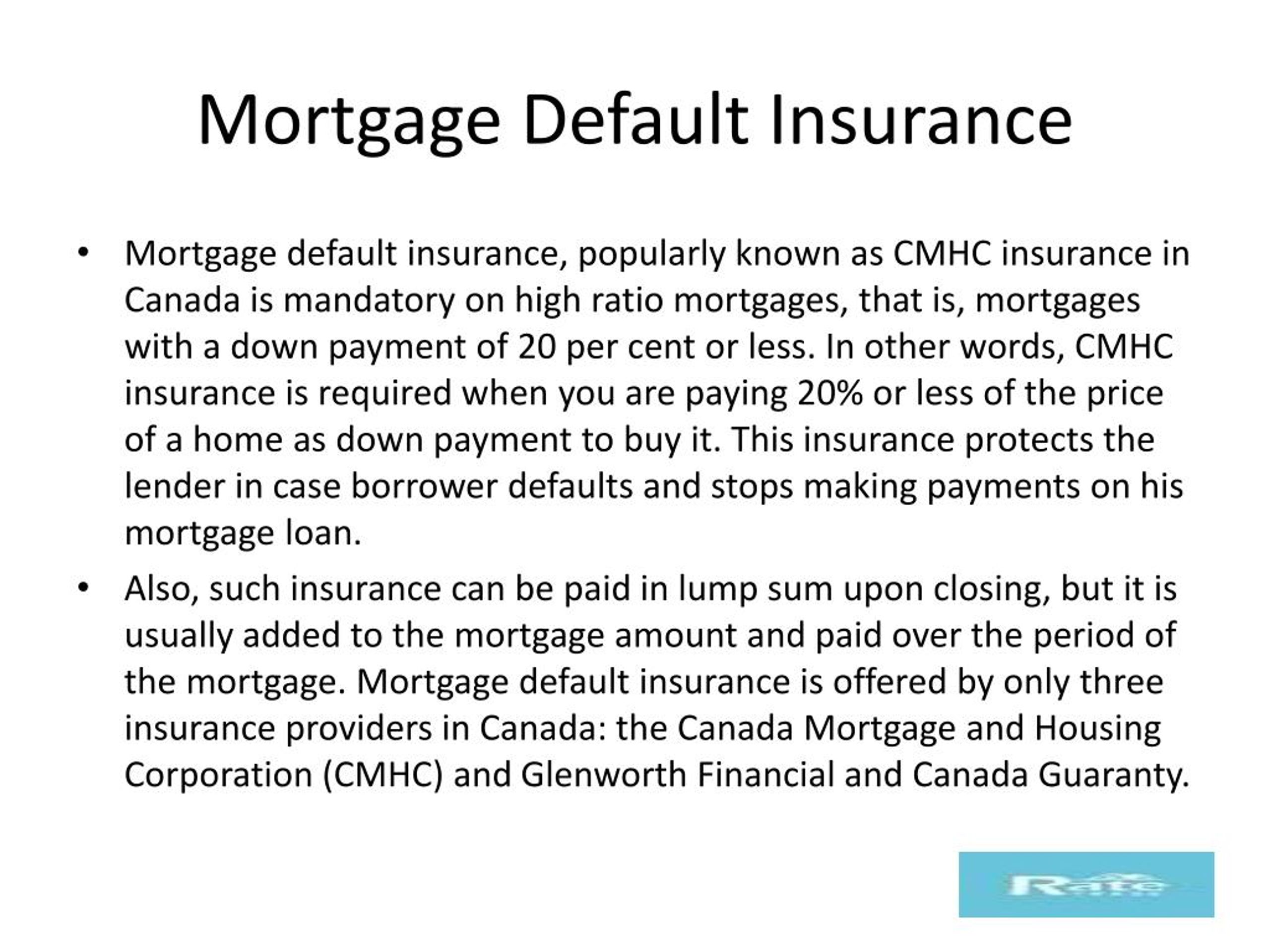 mortgage default insurance