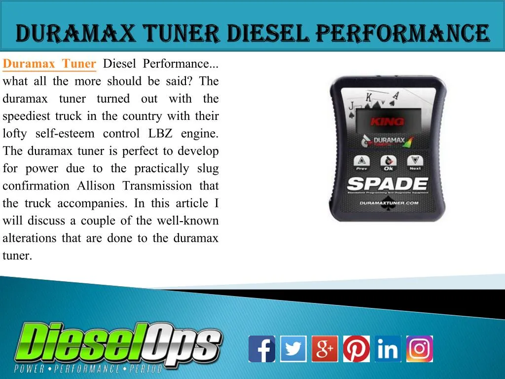 PPT Duramax Tuner Diesel Performance PowerPoint Presentation, free