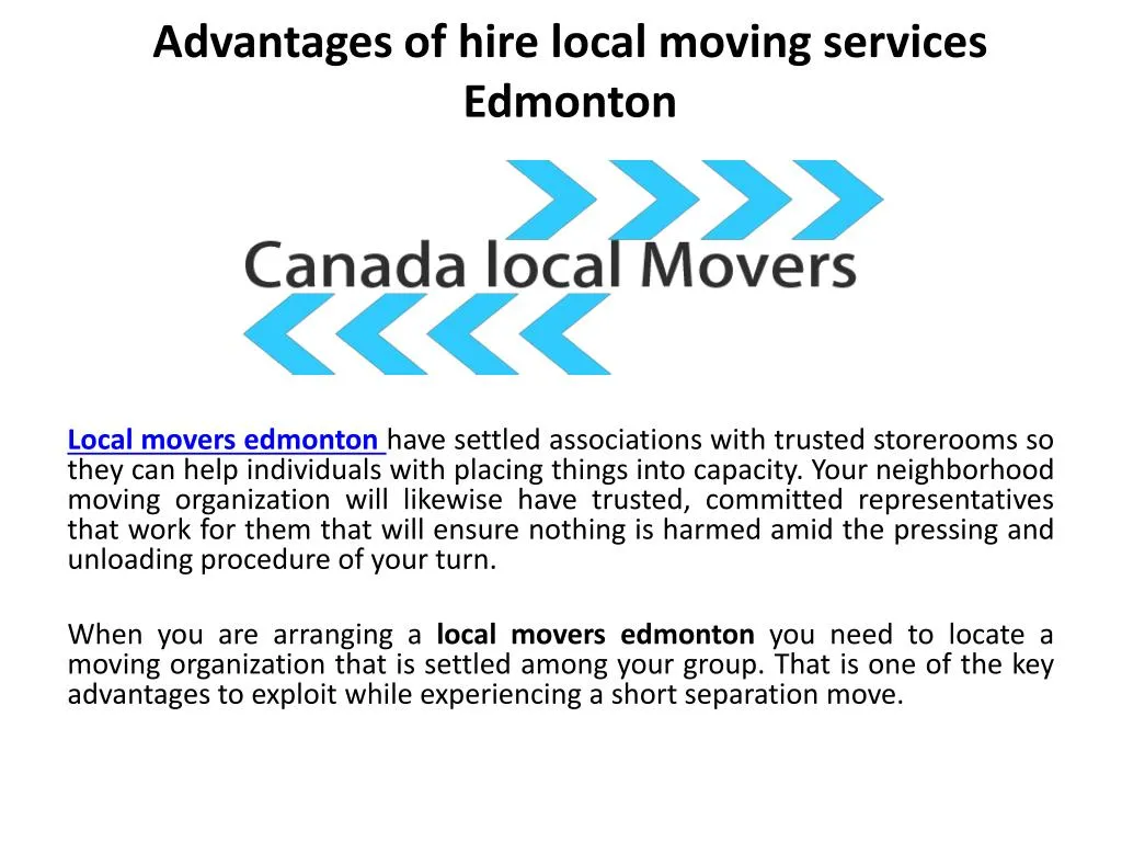 advantages of hire local moving services edmonton n.
