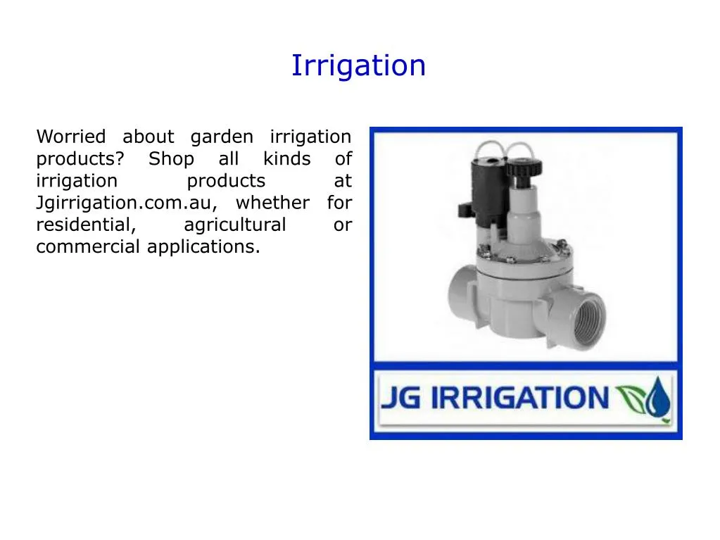 irrigation n.