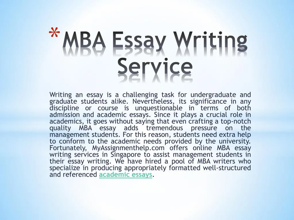 Mba Essay Editing - Seo article writing service