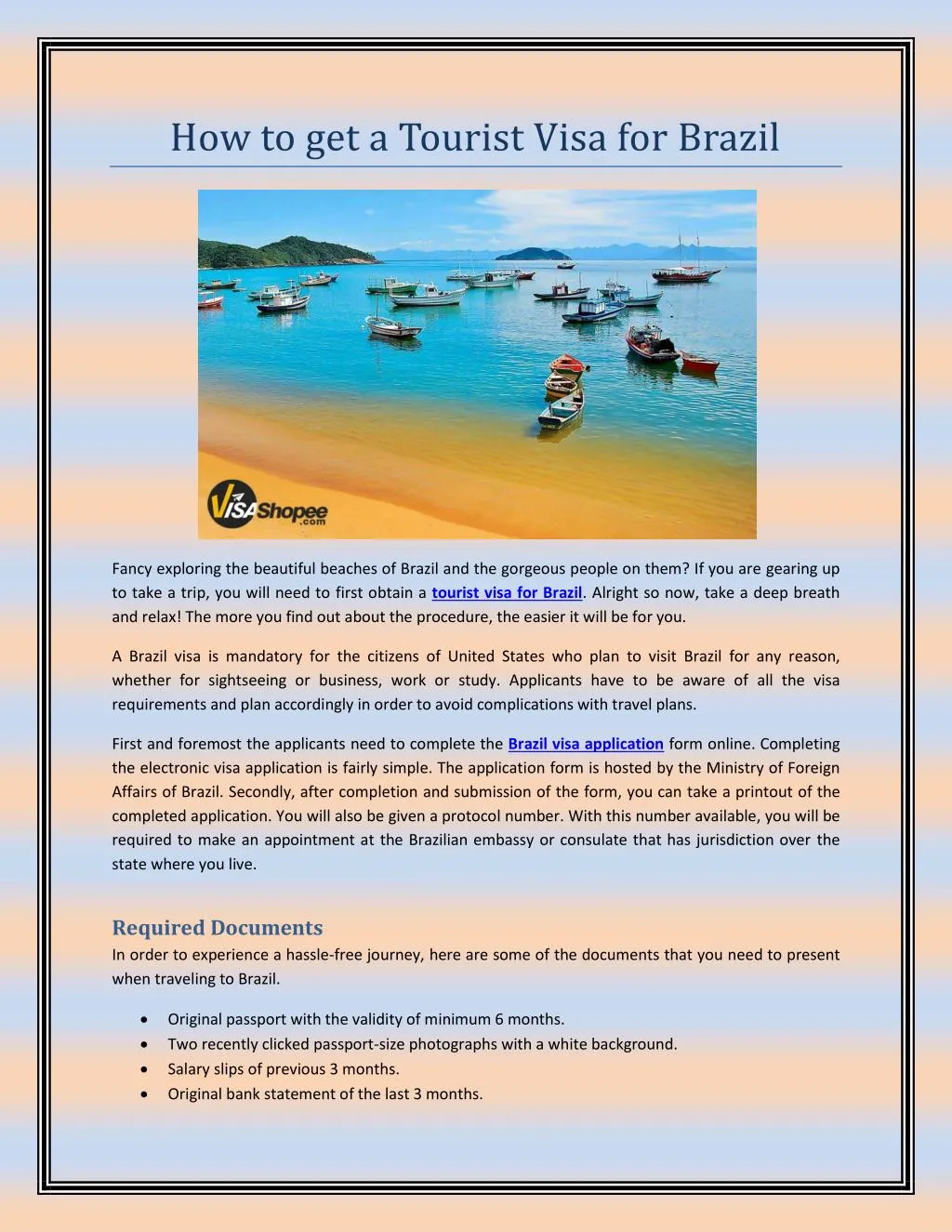 PPT How To Get A Tourist Visa For Brazil PowerPoint Presentation ppt-how-to-get-a-tourist-visa-for-brazil-powerpoint-presentation