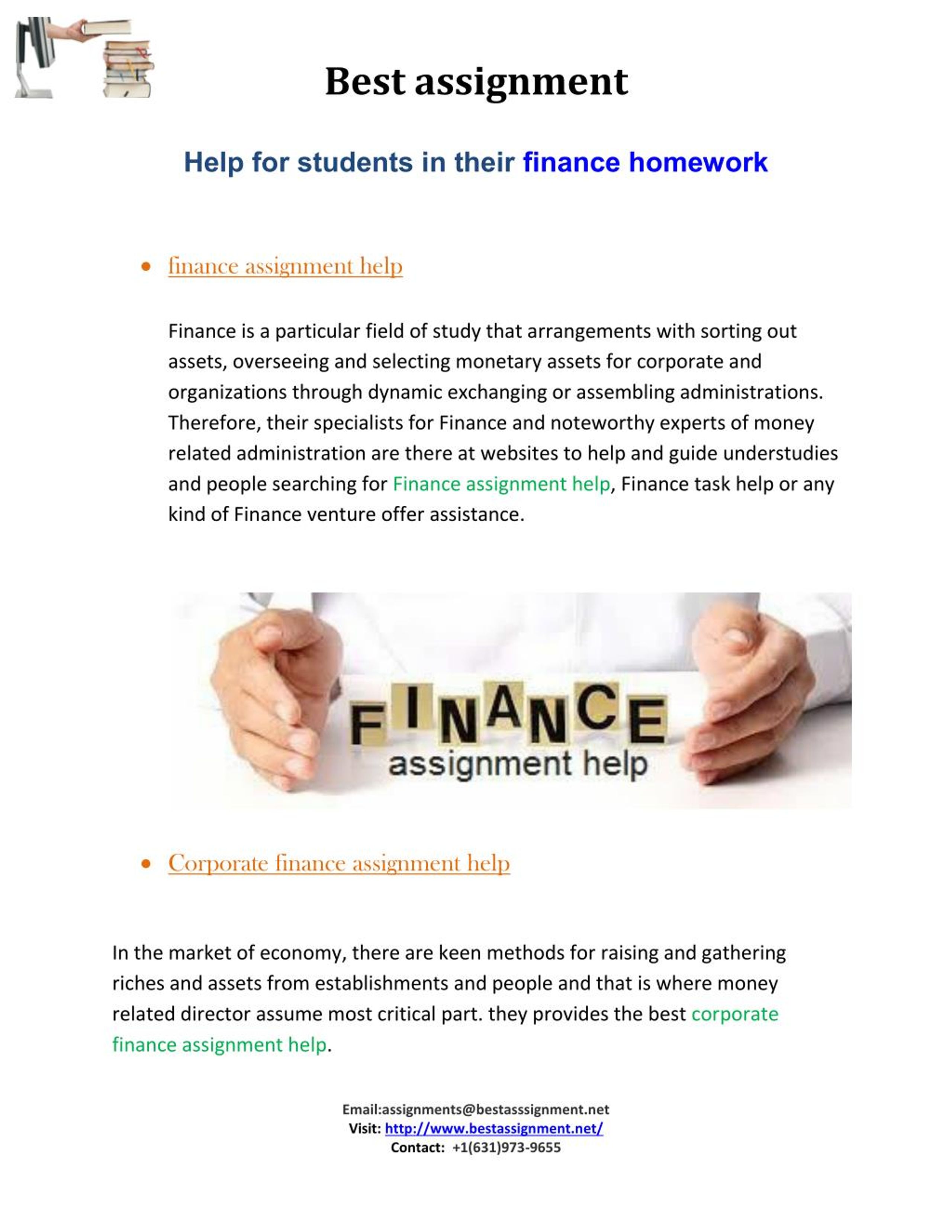 what is an assignment in finance