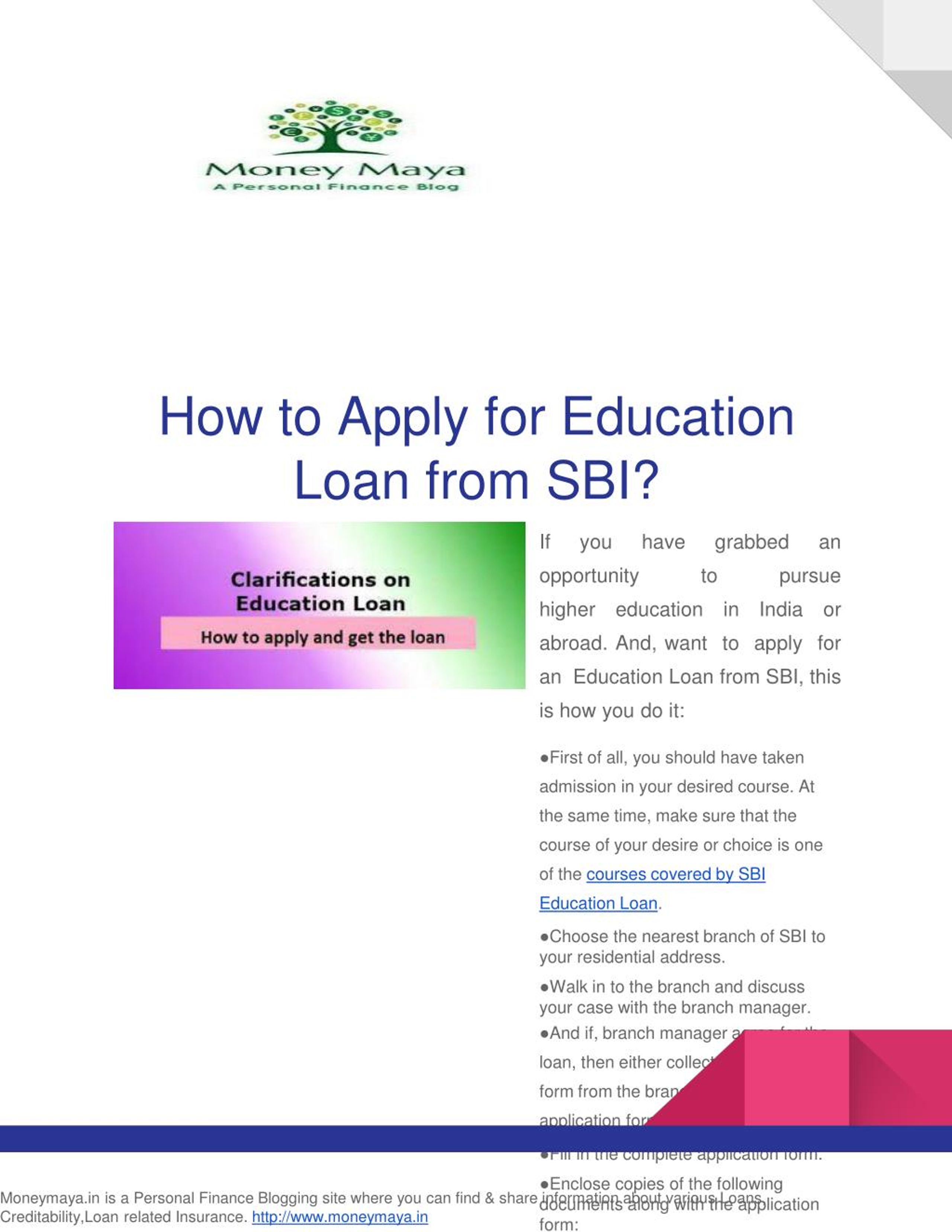 ppt on sbi education loan