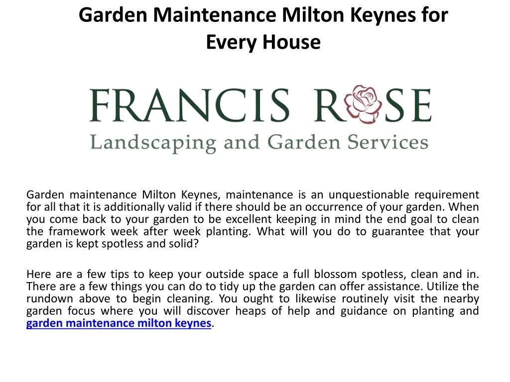 garden maintenance milton keynes for every house n.