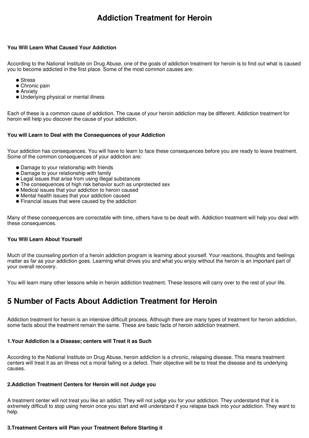 addiction treatment for heroin n.