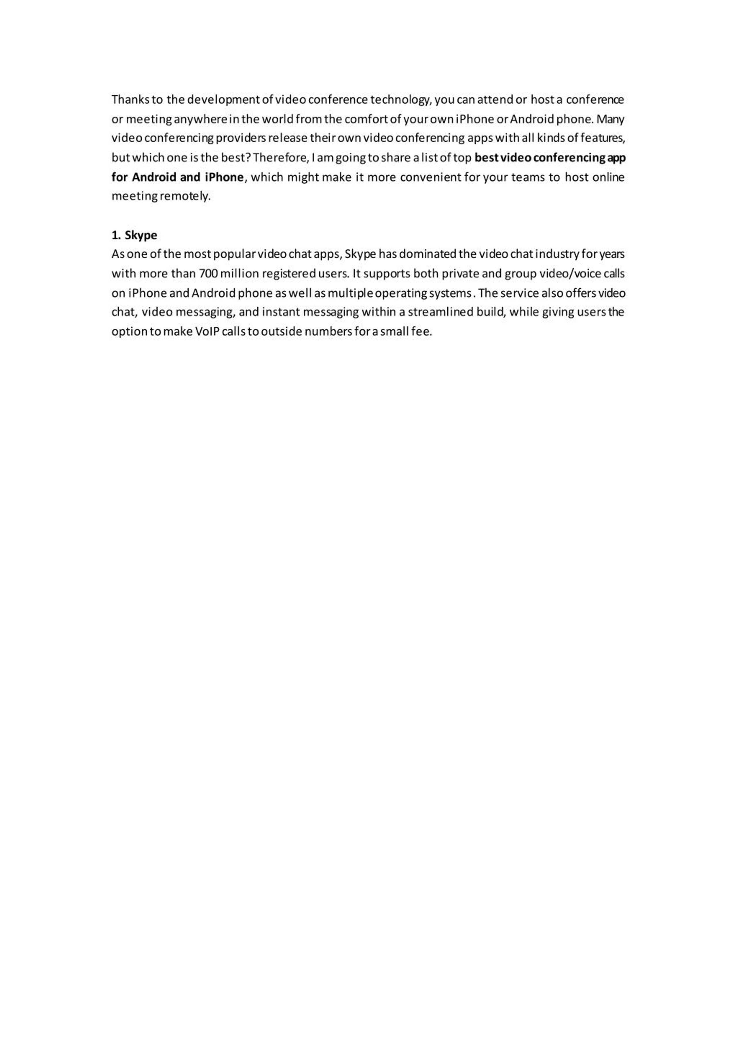 PPT The Best Video Conferencing App For Android And IPhone PowerPoint 