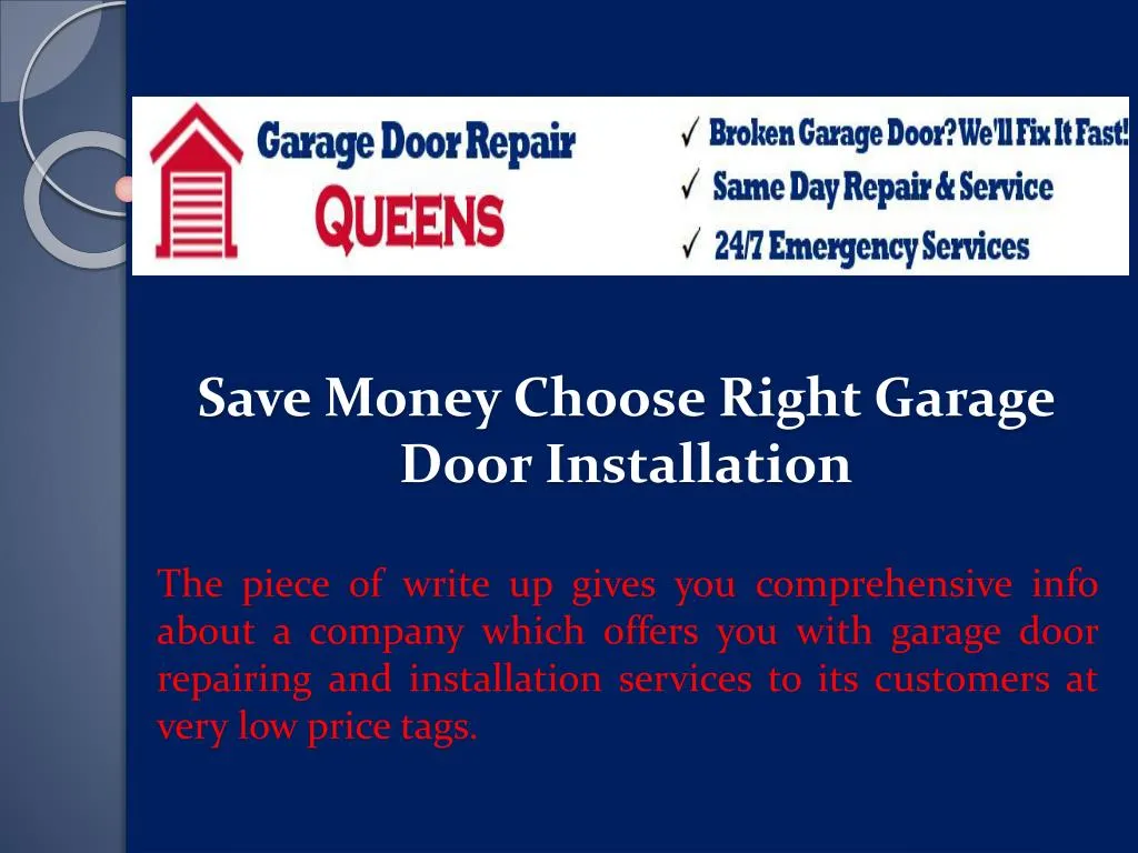 save money choose right garage door installation n.