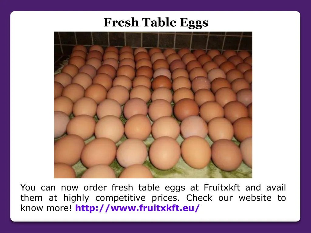 fresh table eggs n.