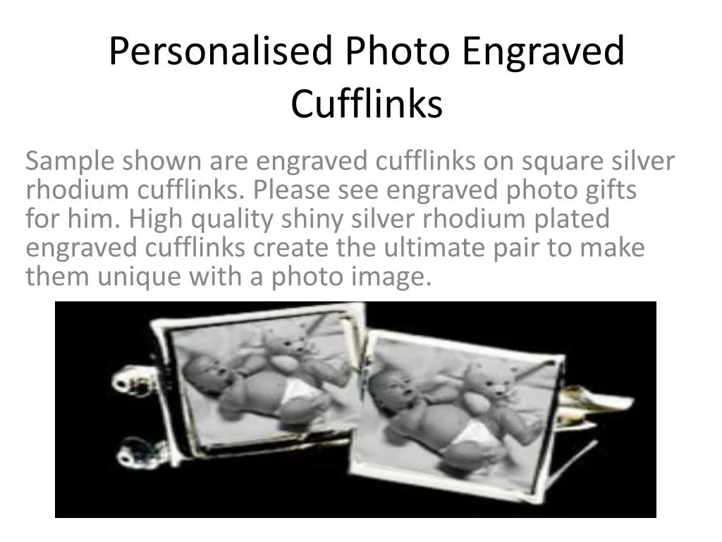 personalised photo engraved cufflinks n.
