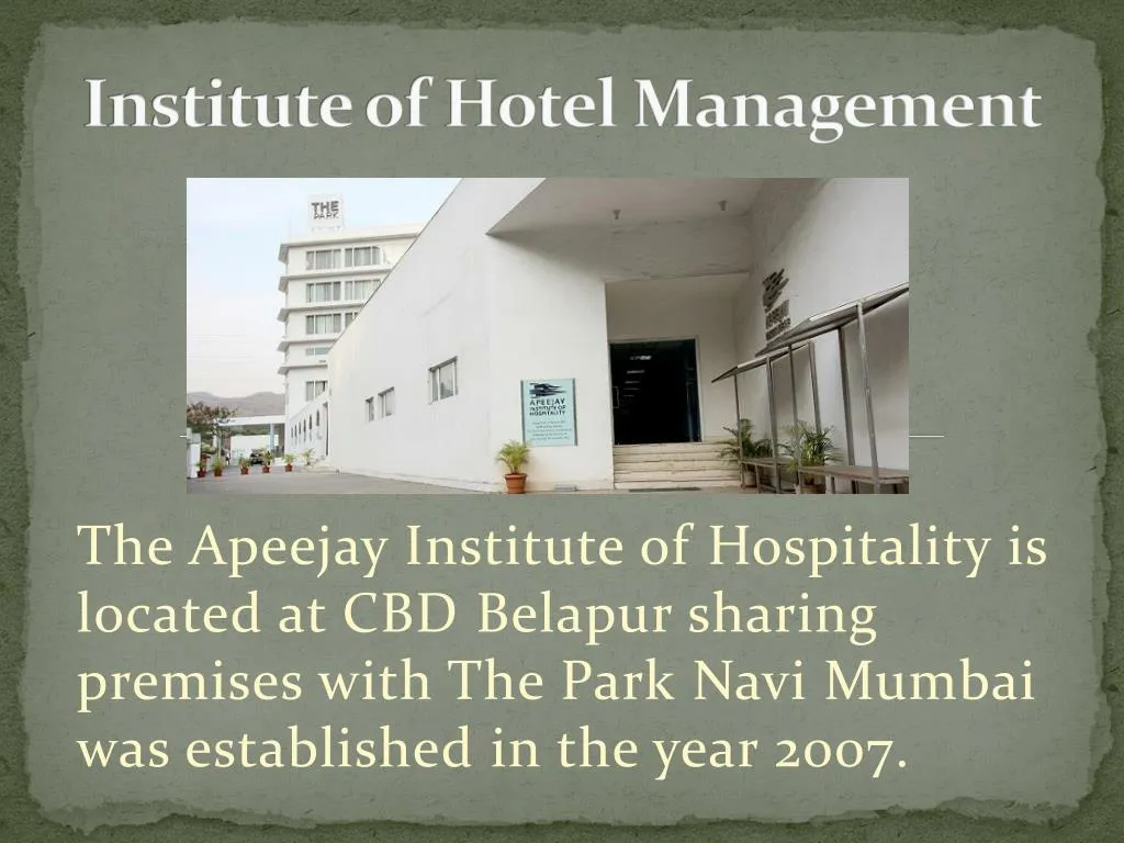 institute of hotel management n.
