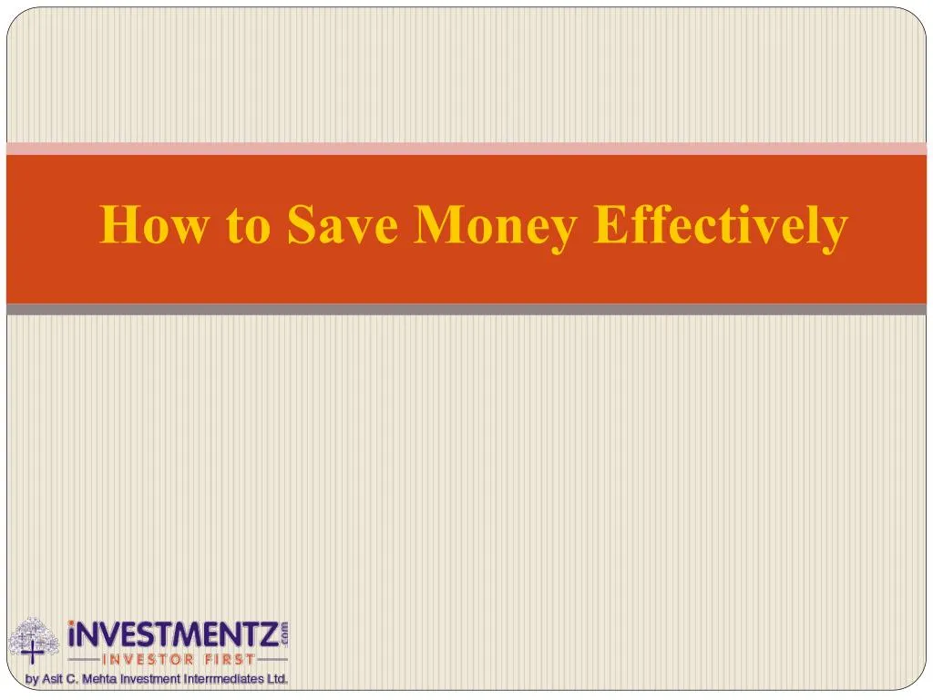 Ppt how to save money effectively powerpoint presentation free