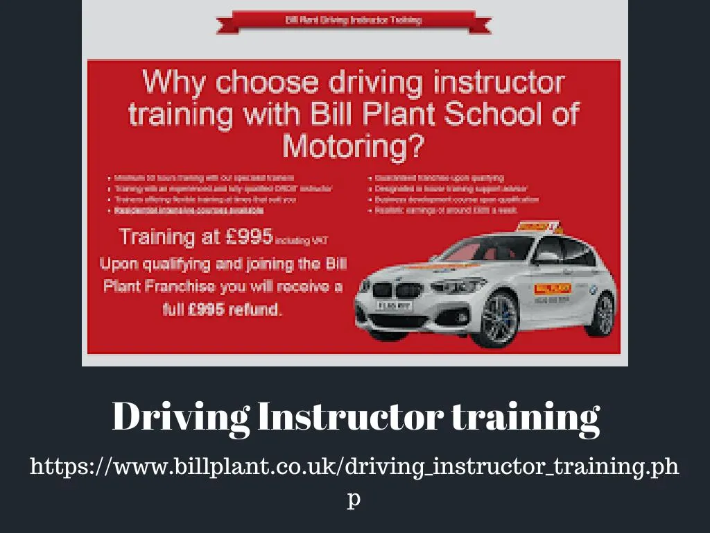 driving instructor training https www billplant n.