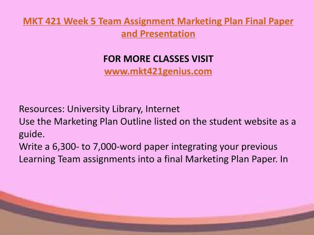 marketing plan powerpoint mkt 421 marketing plan powerpoint mkt 421