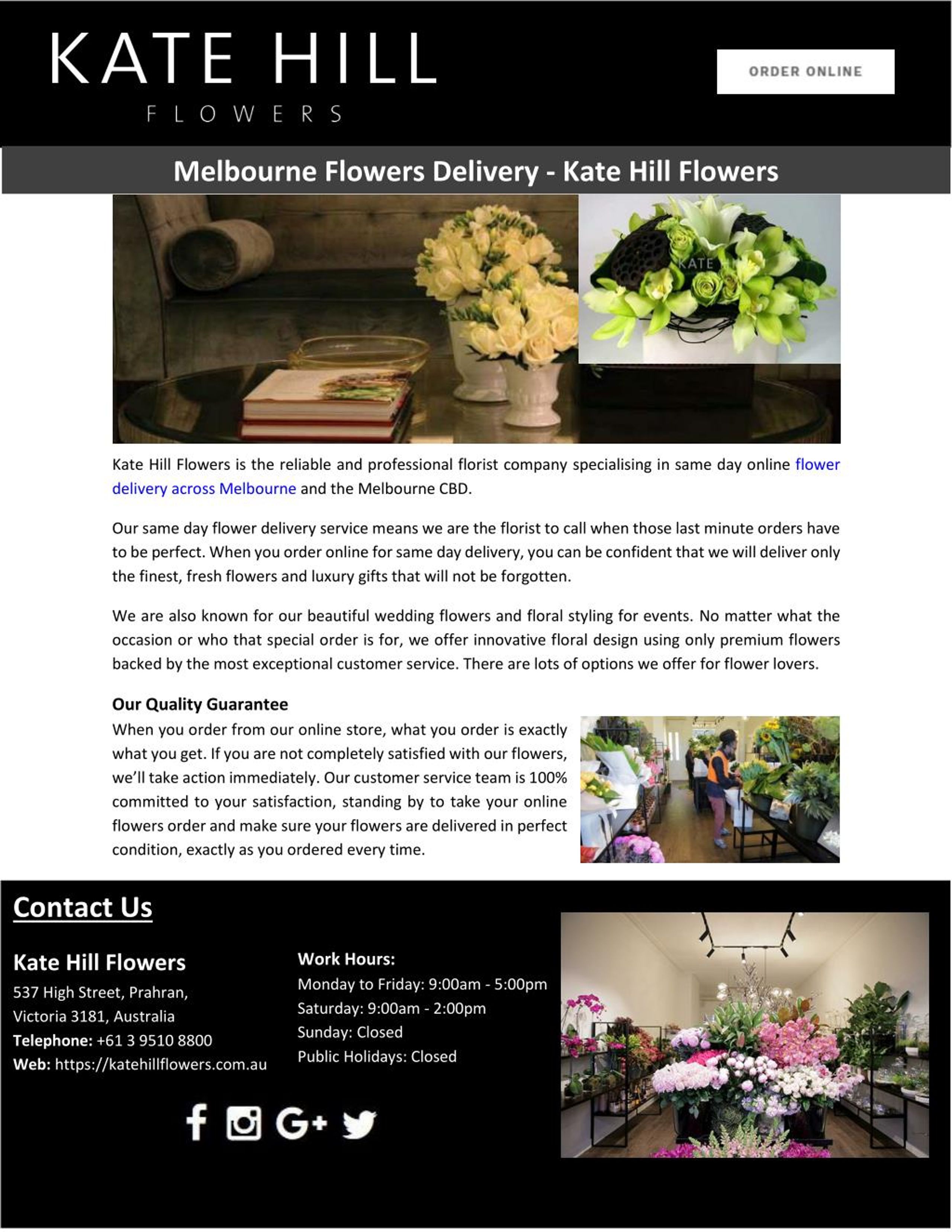 Ppt Melbourne Flowers Delivery Kate Hill Flowers Powerpoint Presentation Id 7583114