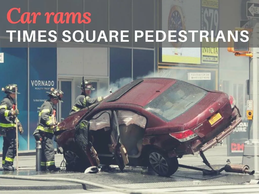 car rams times square pedestrians n.