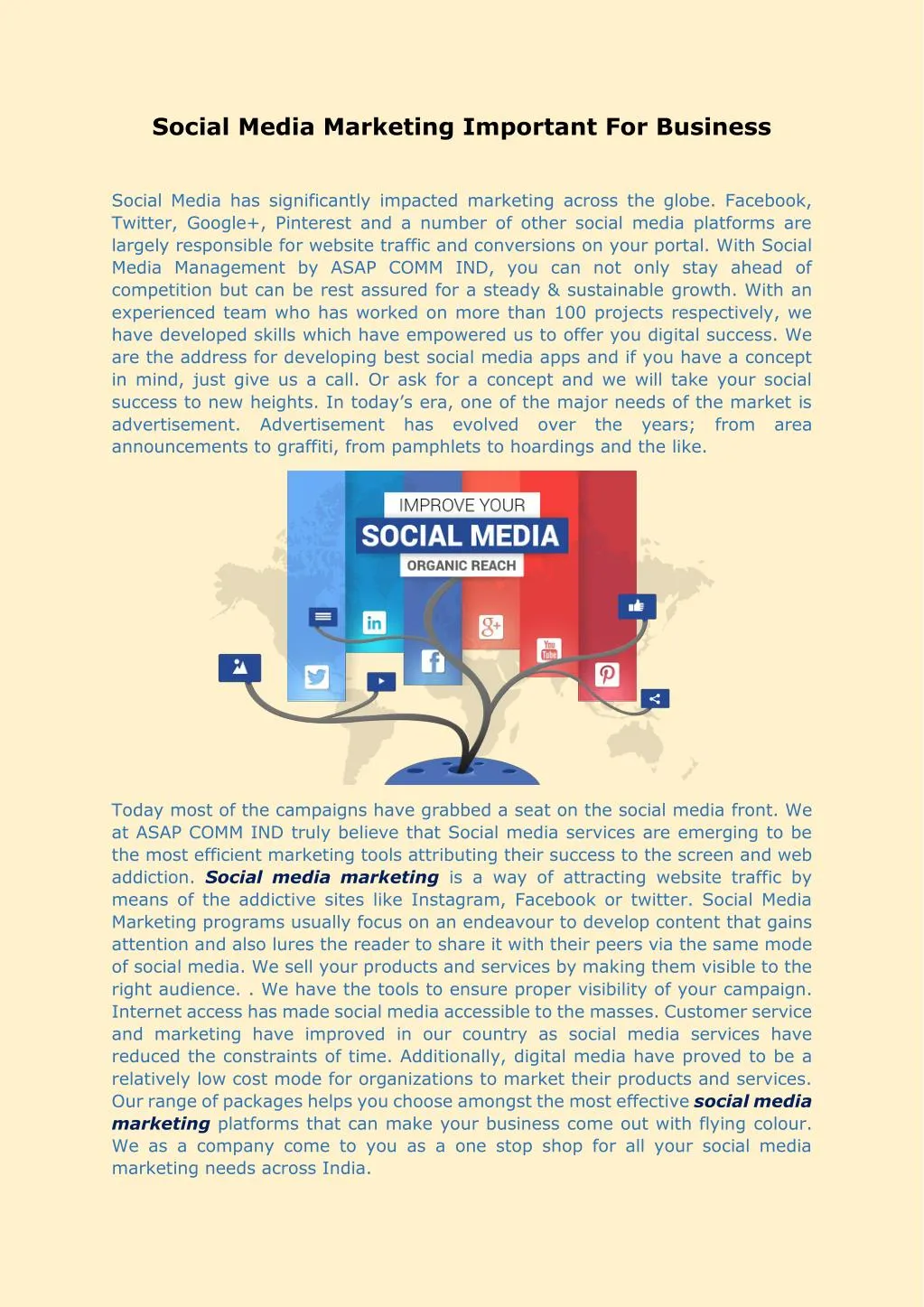 social media marketing important for business n.