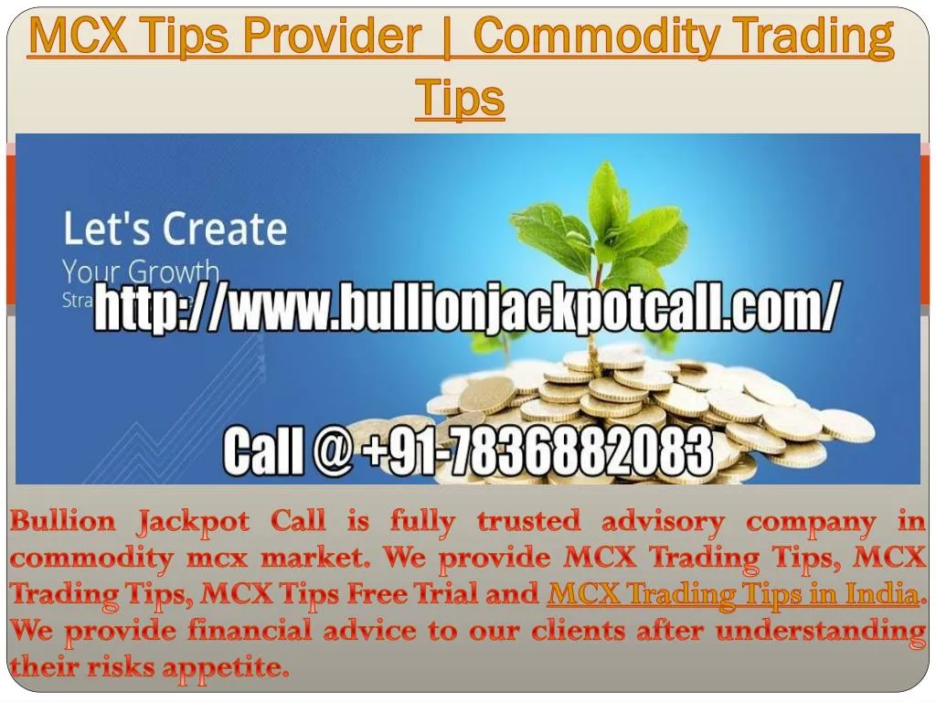 mcx tips provider commodity trading tips n.