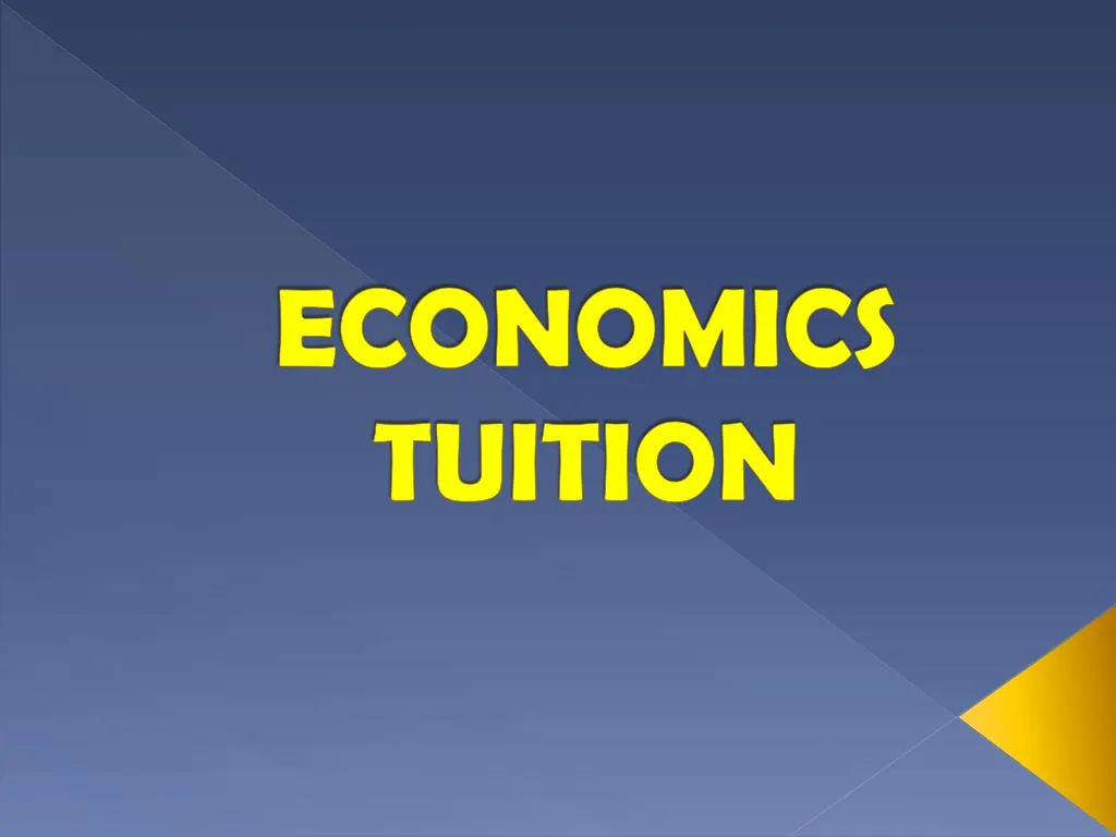 economics tuition assignment