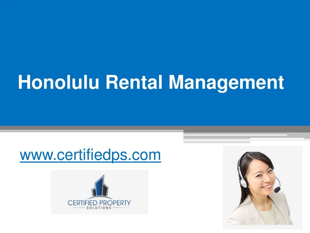 PPT Honolulu Rental Management PowerPoint