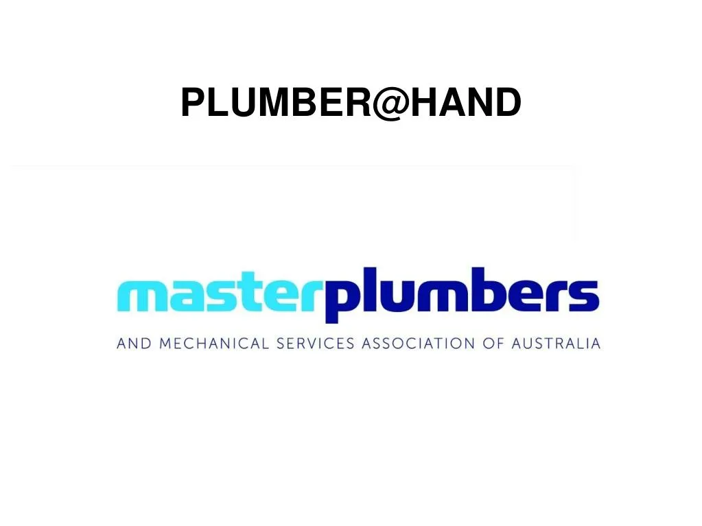 plumber@hand n.