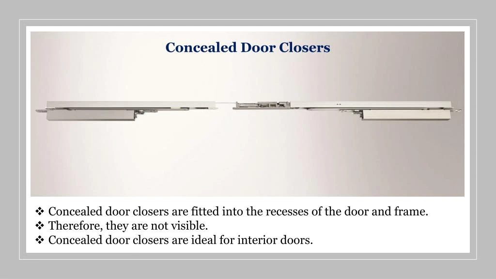 PPT Door Closers Manufacturers in UAE & Types of Door Closers
