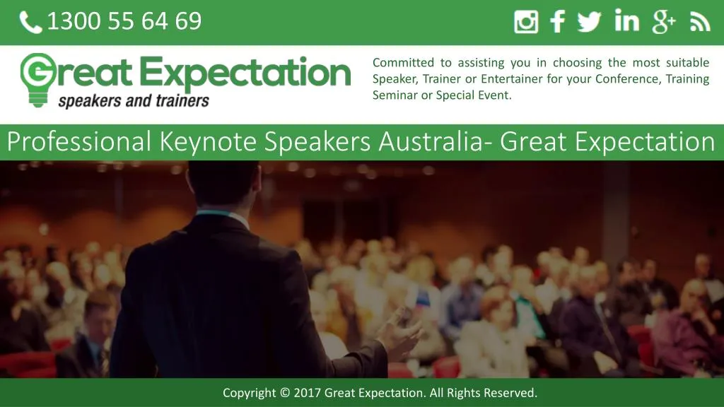 professional keynote speakers australia great expectation n.