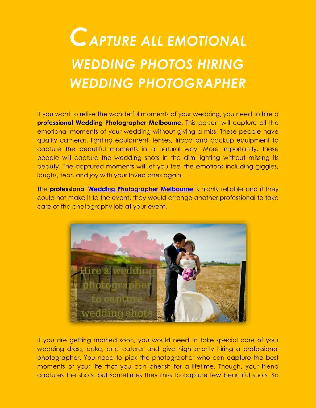 Ppt Capture All Emotional Wedding Photos Hiring Wedding