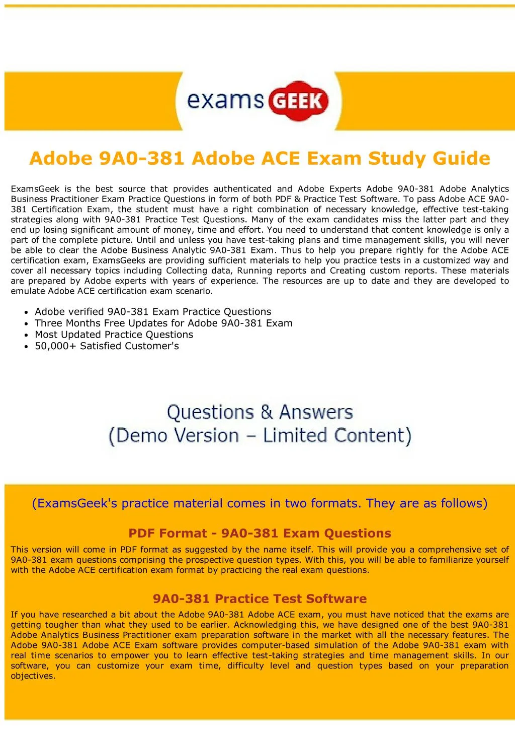 ACE Exam Preview