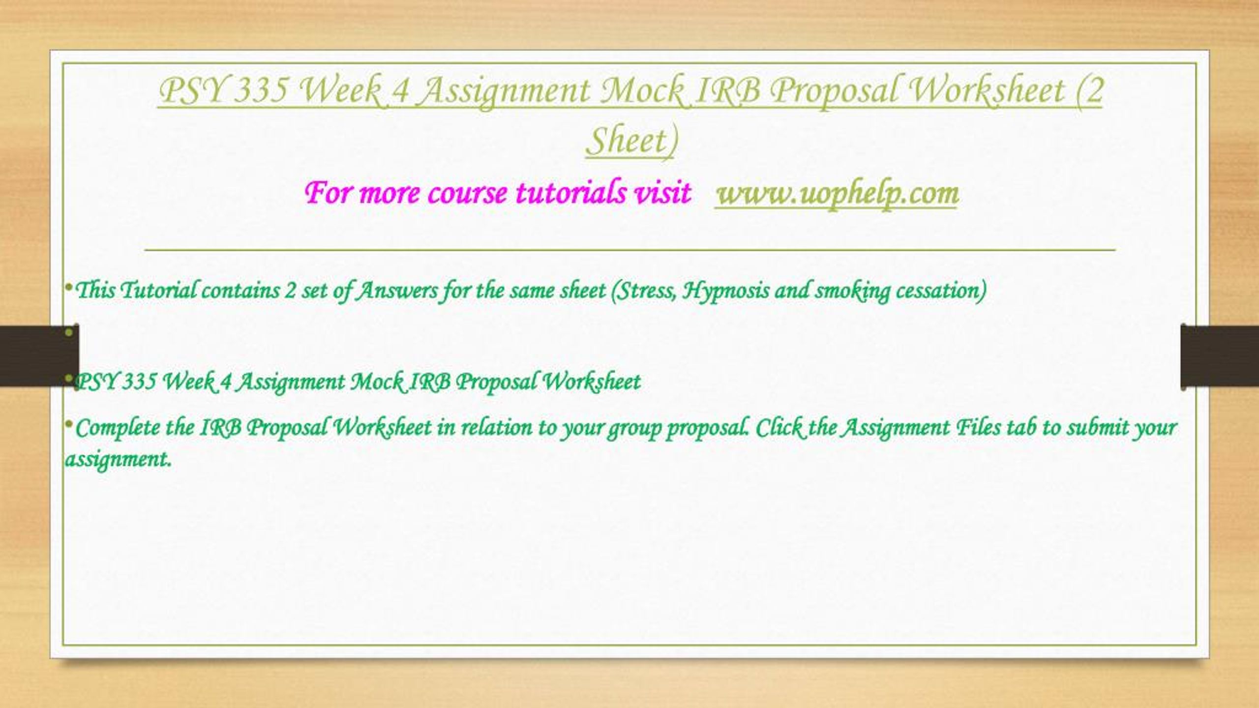 PPT - PSY 335 Expect Success/uophelp.com PowerPoint Presentation, free