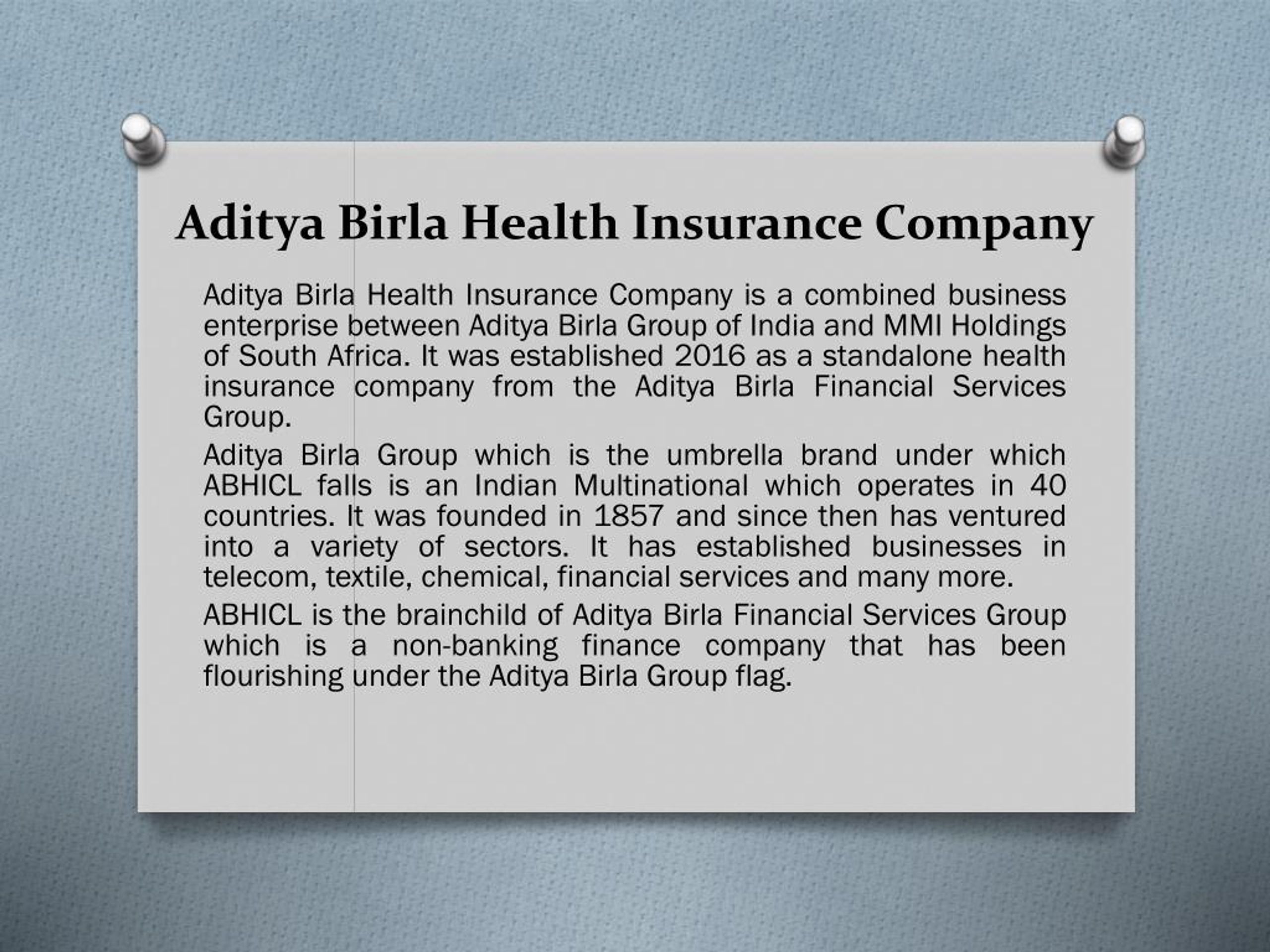 aditya birla sun life insurance company limited