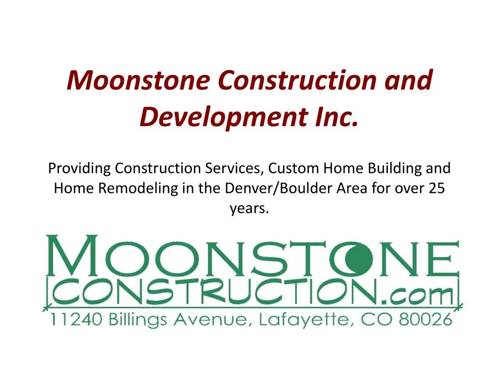 moonstone construction and development inc n.