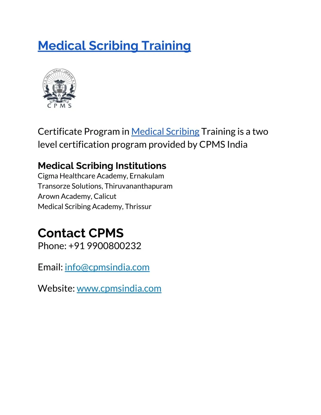 medical scribe training systems help