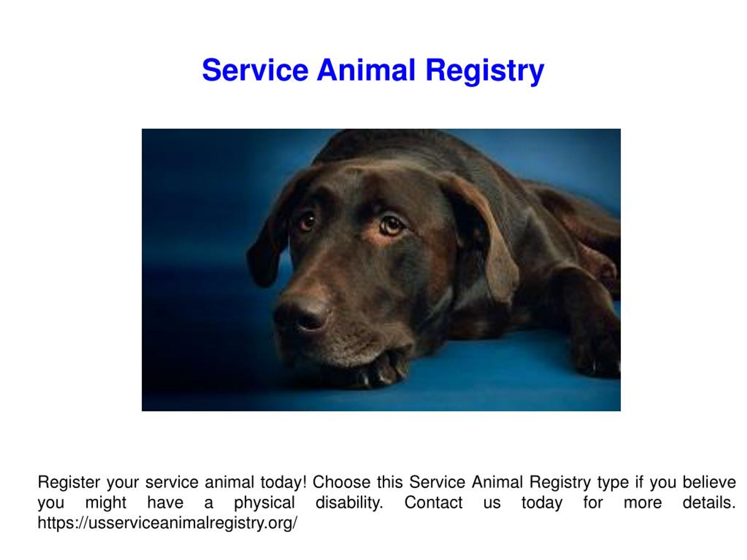 register esa dog free