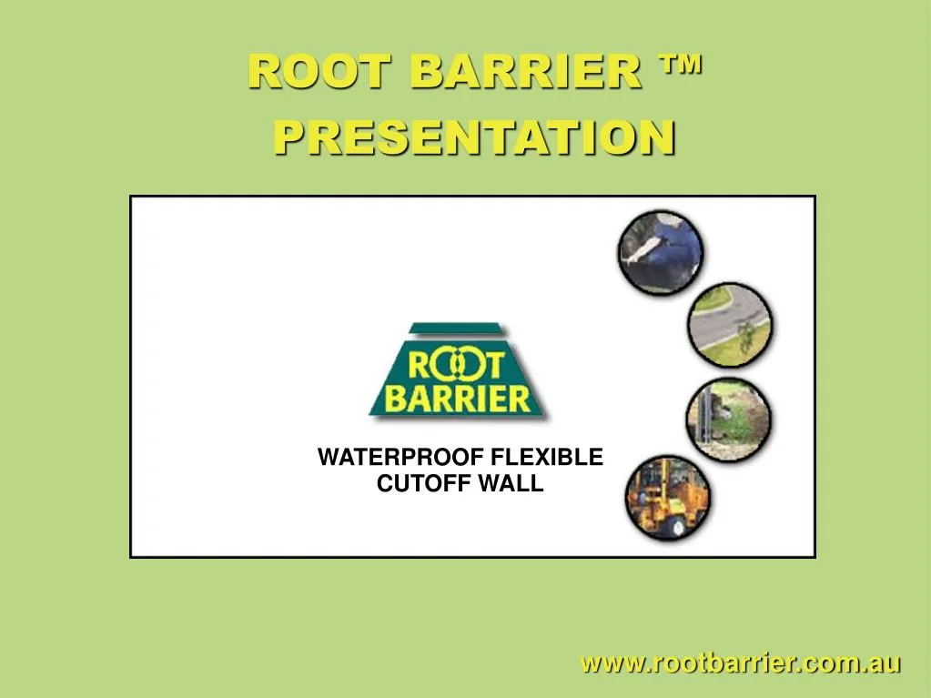 root barrier presentation n.