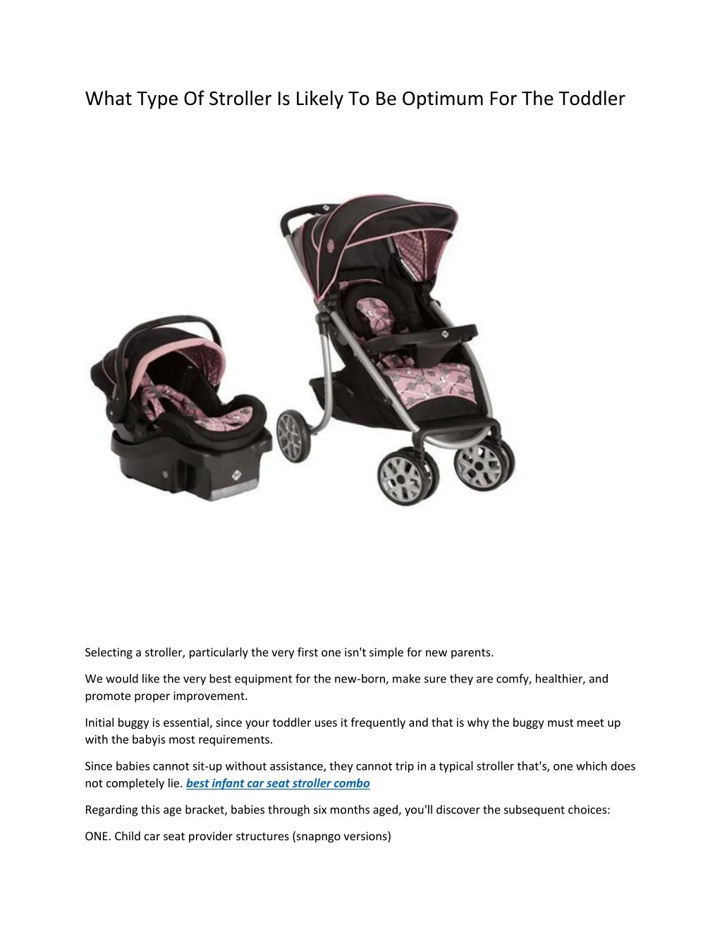 what type of stroller do i need