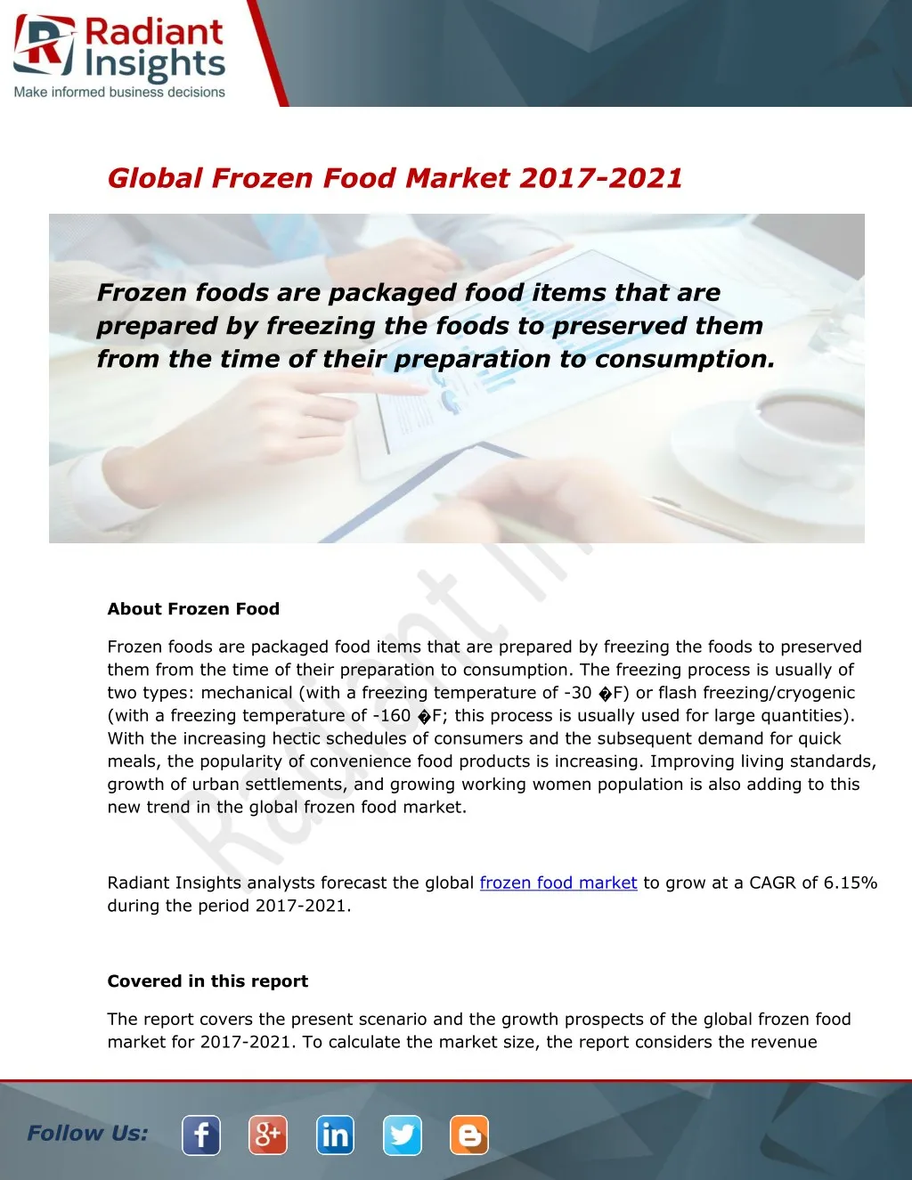 global frozen food market 2017 2021 n.