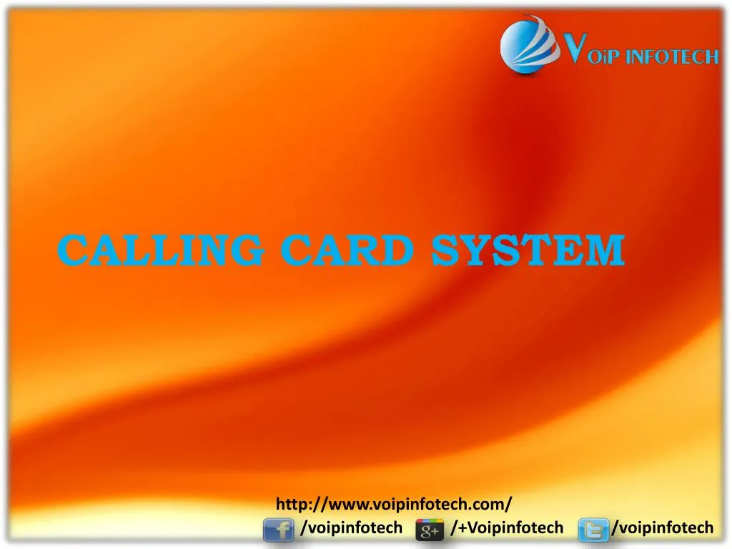 calling card system n.