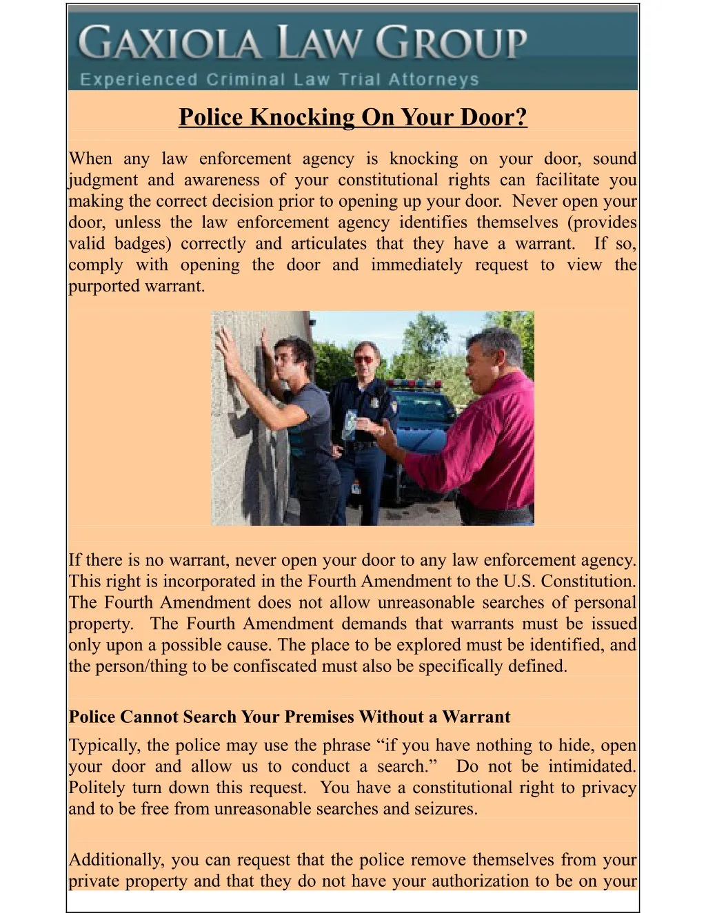 Ppt Police Knocking On Your Door Powerpoint Presentation Free