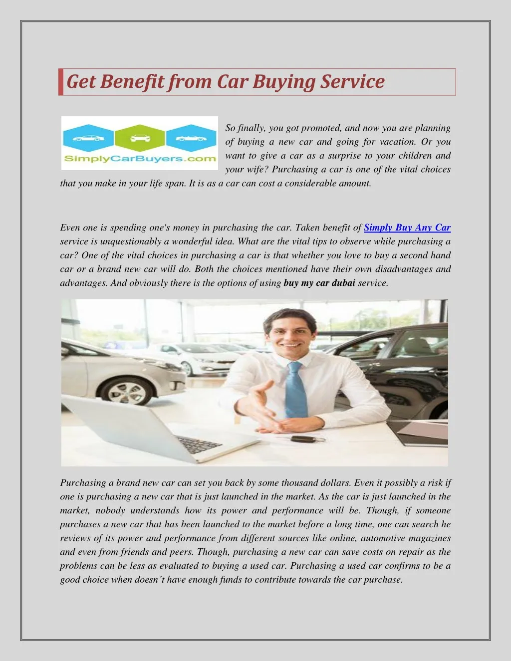 get benefit from car buying service n.