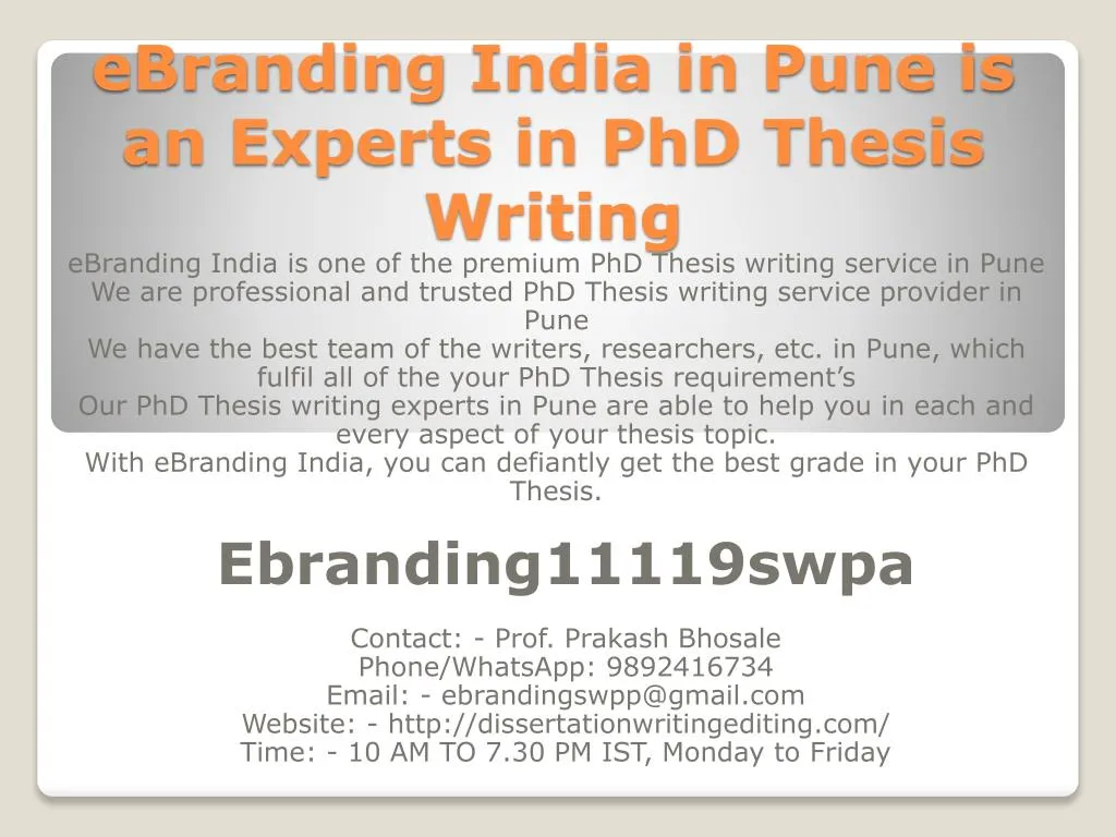 phd thesis writing services in pune