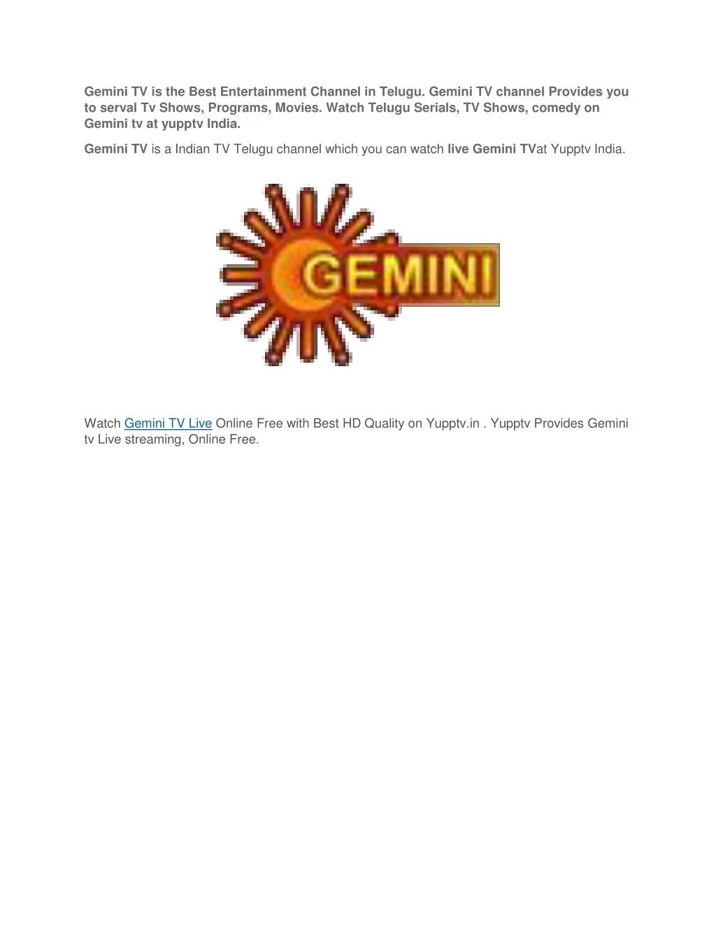 watch gemini tv serials online live