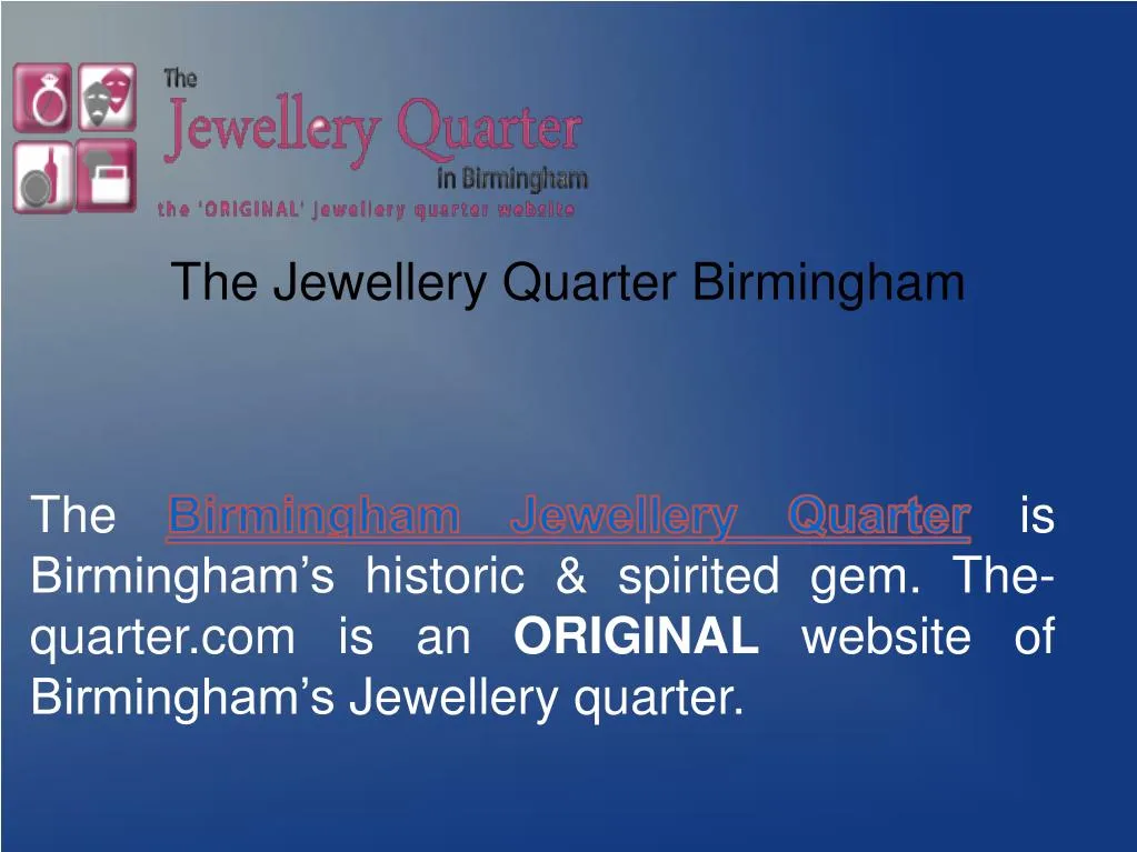the jewellery quarter birmingham n.