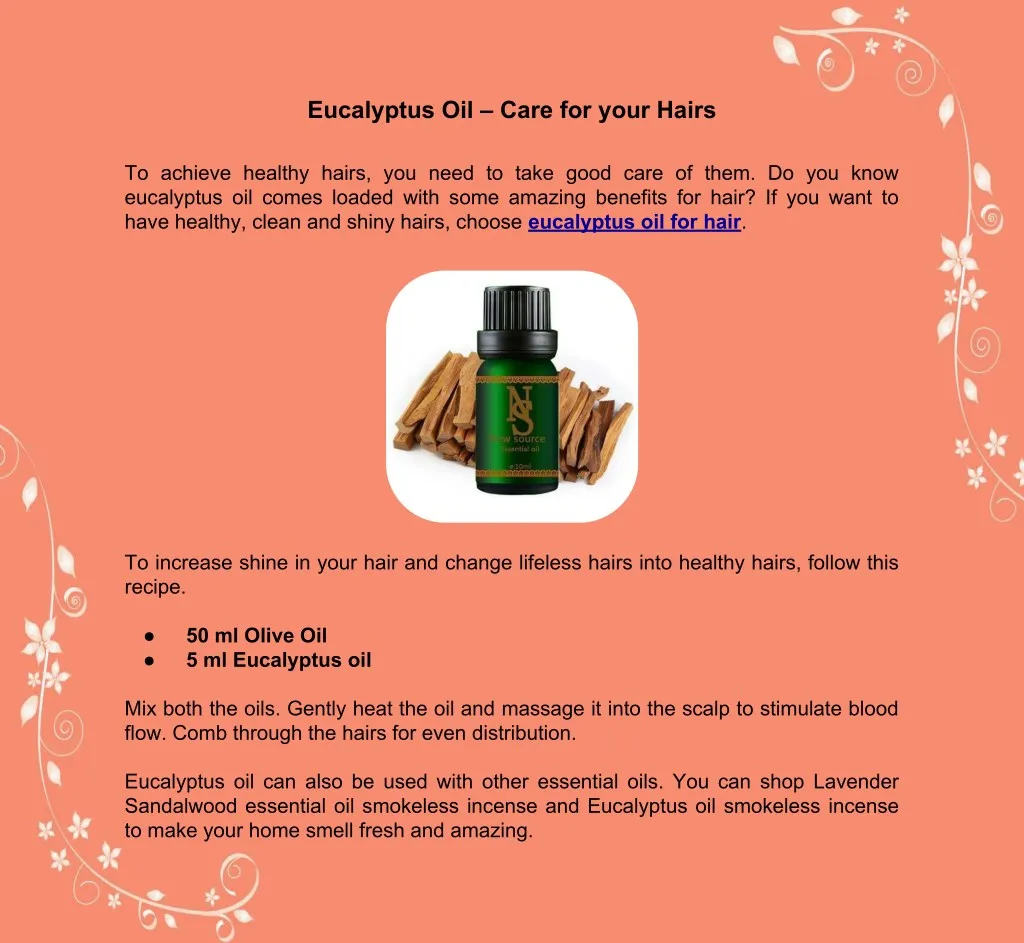 Ppt Eucalyptus Oil Care For Your Hairs Powerpoint Presentation
