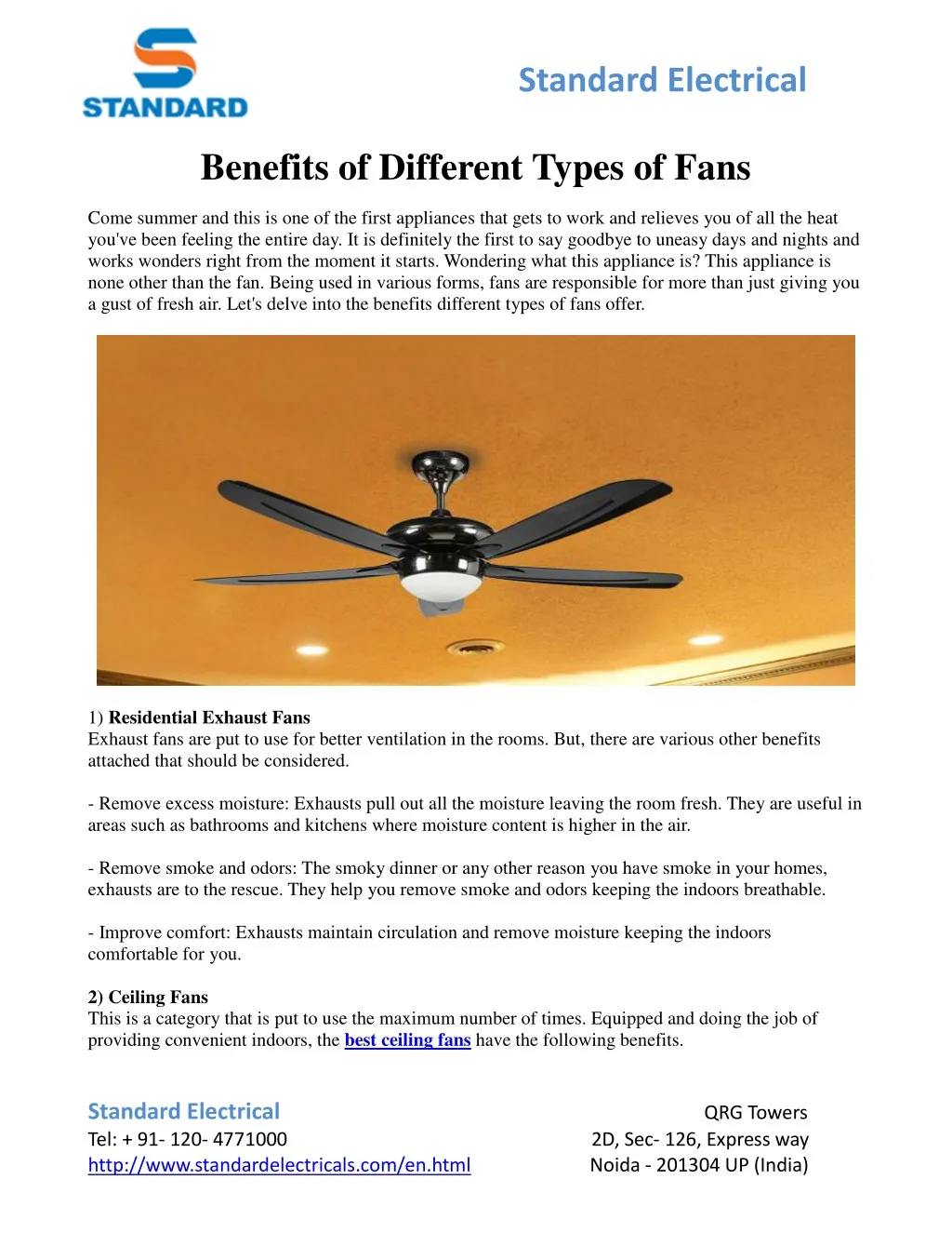 Ppt Benefits Of Different Types Of Fans Powerpoint