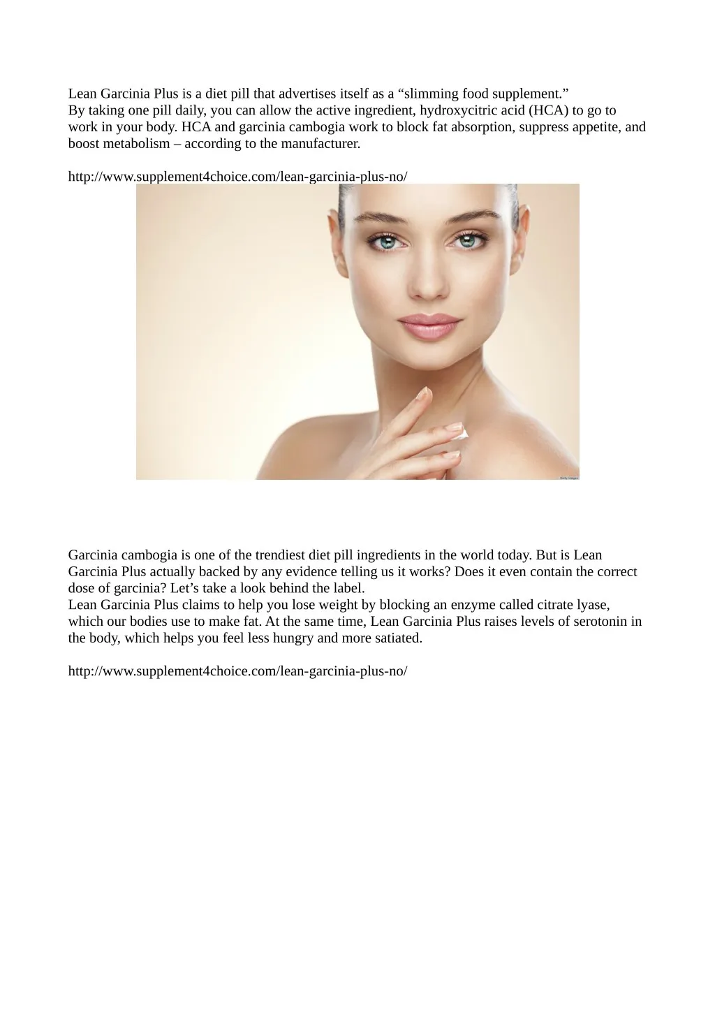 lean garcinia plus is a diet pill that advertises n.